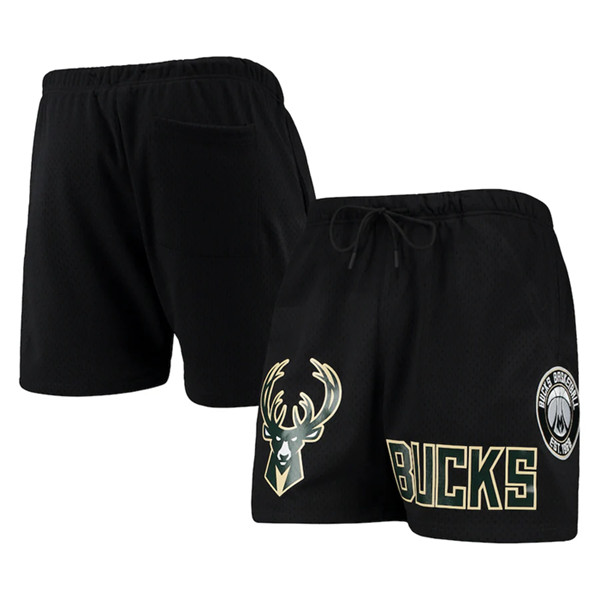 Men's Milwaukee Bucks Black Chenille Shorts
